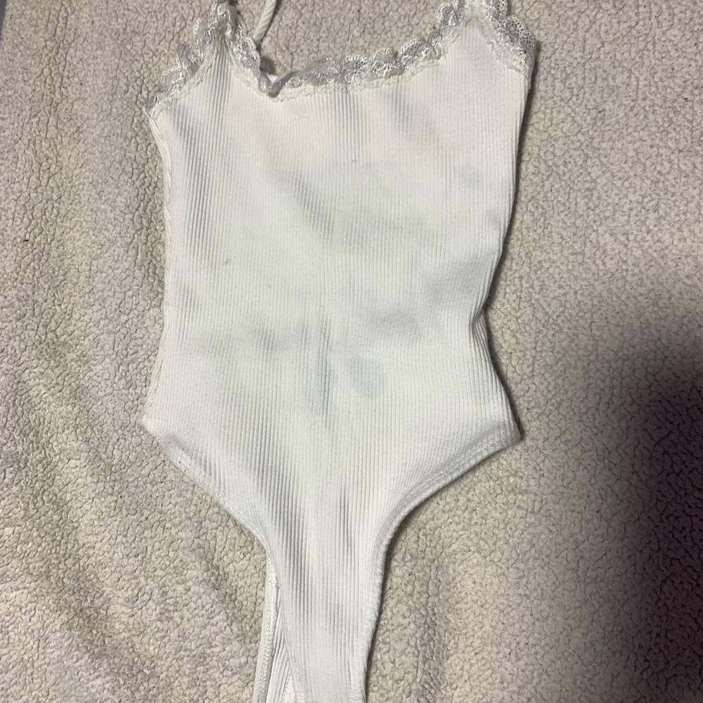 Windsor White Lace Trim Bodysuit